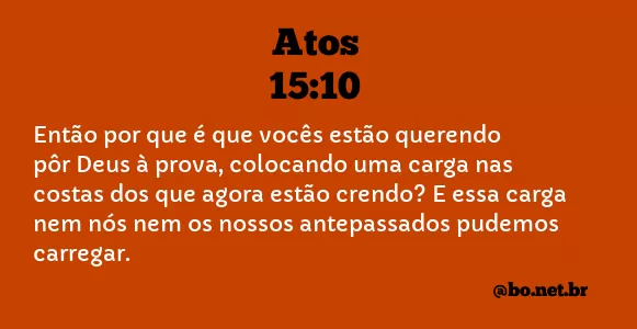 Atos 15:10 NTLH