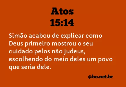 Atos 15:14 NTLH