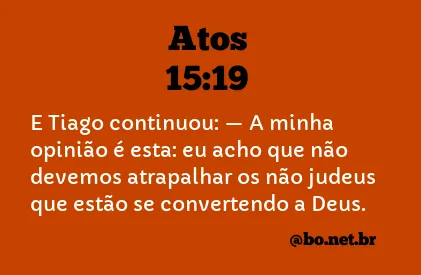 Atos 15:19 NTLH