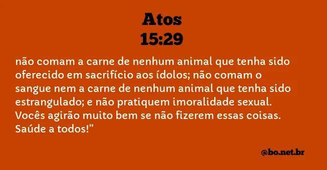 Atos dos Apóstolos 15:29 - Bíblia