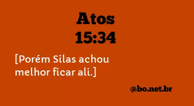 Atos 15:34 NTLH