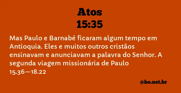 Atos 15:35 NTLH