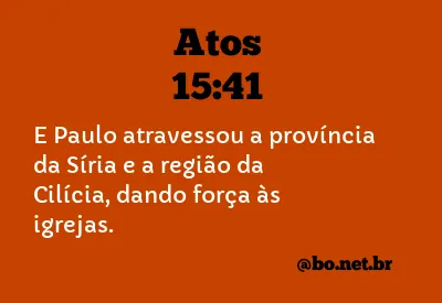 Atos 15:41 NTLH