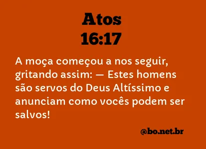 Atos 16:17 NTLH