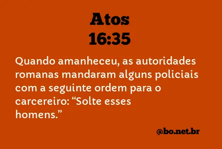 Atos 16:35 NTLH