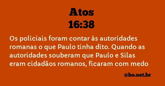 Atos 16:38 NTLH