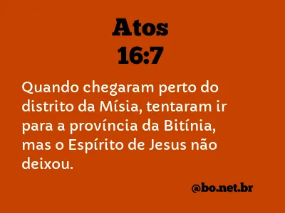 Atos 16:7 NTLH