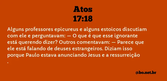 Atos 17:18 NTLH