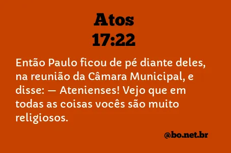 Atos 17:22 NTLH