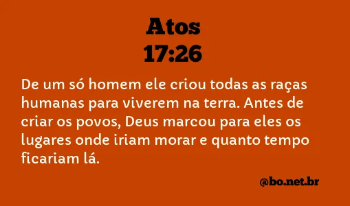 Atos 17:26 NTLH