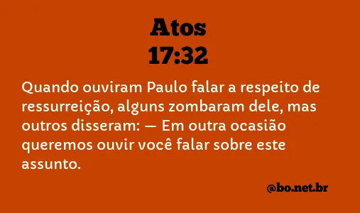 Atos 17:32 NTLH