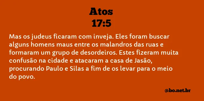 Atos 17:5 NTLH