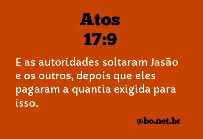 Atos 17:9 NTLH