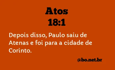 Atos 18:1 NTLH