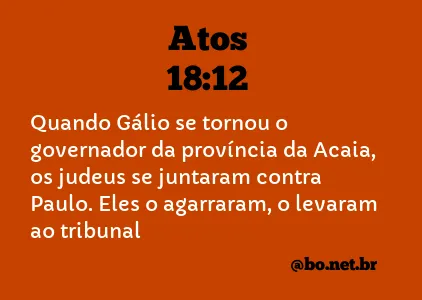 Atos 18:12 NTLH