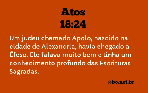 Atos 18:24 NTLH