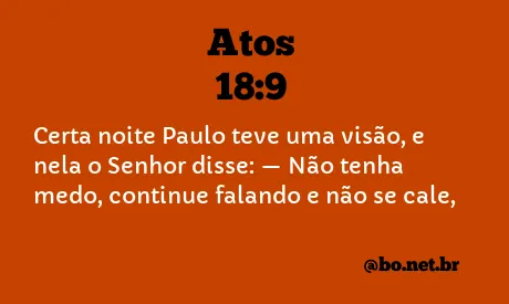 Atos 18:9 NTLH