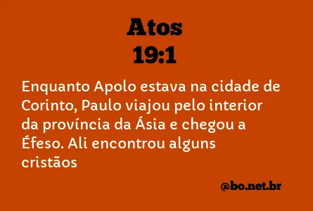 Atos 19:1 NTLH