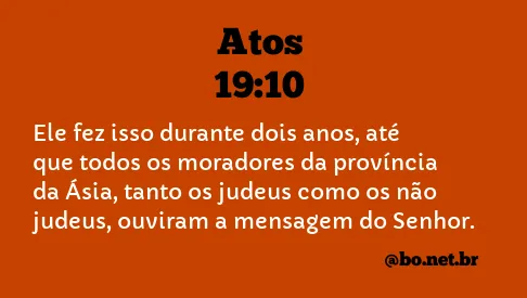 Atos 19:10 NTLH