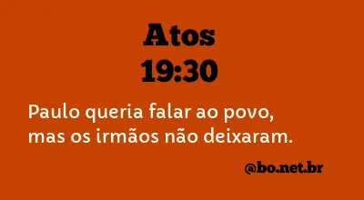 Atos 19:30 NTLH