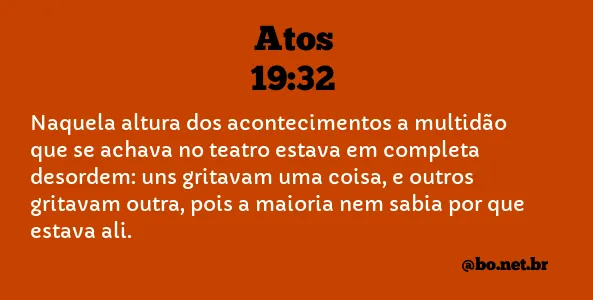 Atos 19:32 NTLH