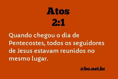 Atos 2:1 NTLH