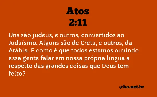 Atos 2:11 NTLH