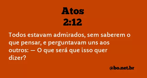 Atos 2:12 NTLH