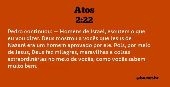 Atos 2:22 NTLH