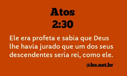 Atos 2:30 NTLH