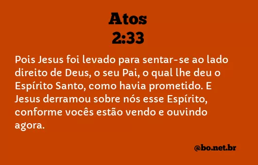 Atos 2:33 NTLH