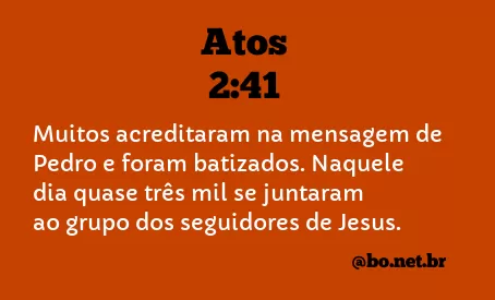 Atos 2:41 NTLH