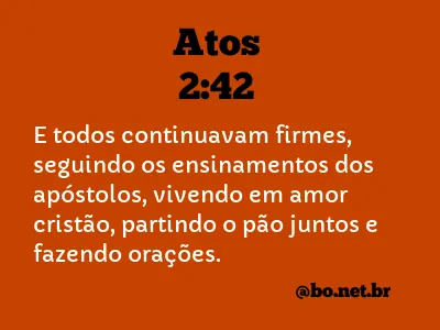 Atos 2:42 NTLH