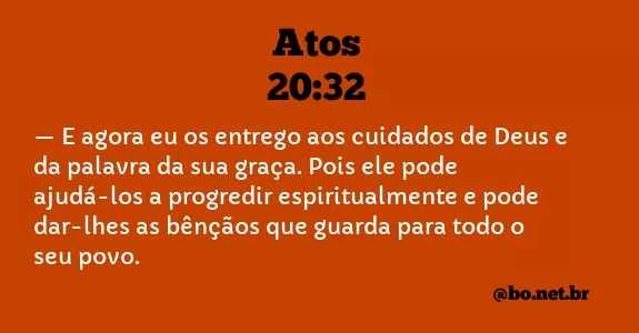Atos 20:32 NTLH