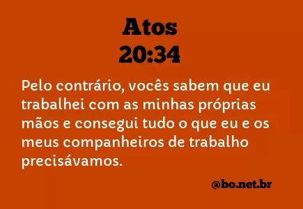 Atos 20:34 NTLH