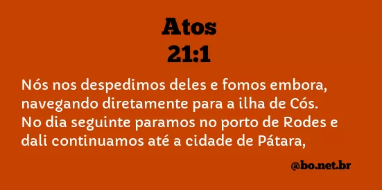 Atos 21:1 NTLH