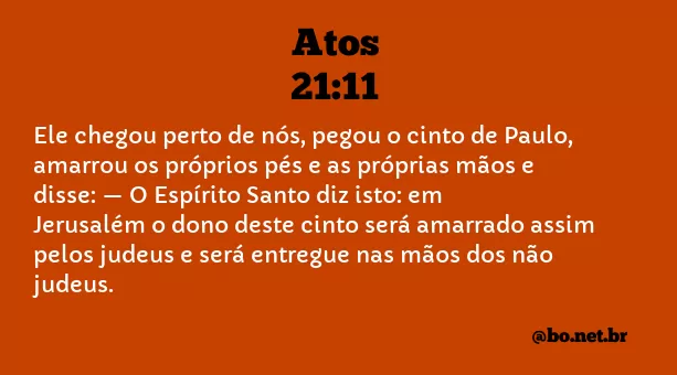Atos 21:11 NTLH