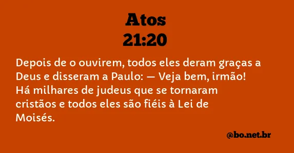 Atos 21:20 NTLH