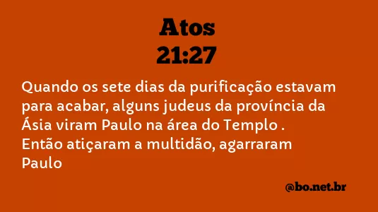Atos 21:27 NTLH