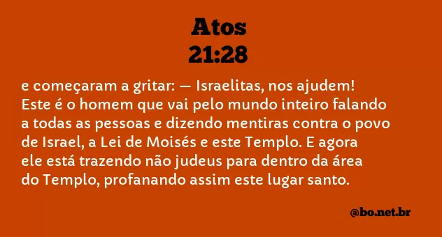 Atos 21:28 NTLH