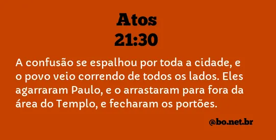 Atos 21:30 NTLH