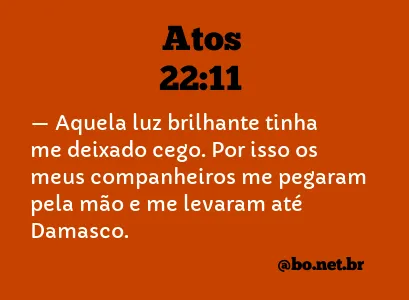 Atos 22:11 NTLH