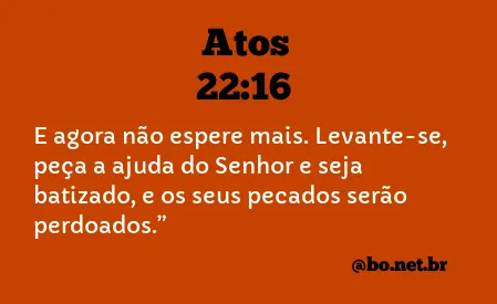 Atos 22:16 NTLH