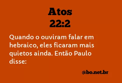 Atos 22:2 NTLH