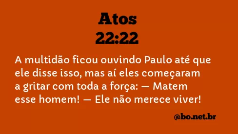 Atos 22:22 NTLH