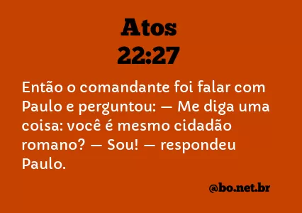 Atos 22:27 NTLH