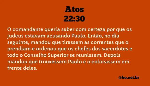 Atos 22:30 NTLH