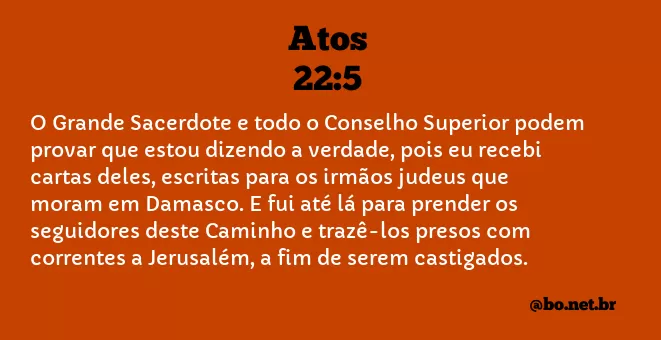 Atos 22:5 NTLH