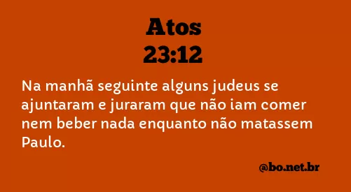 Atos 23:12 NTLH