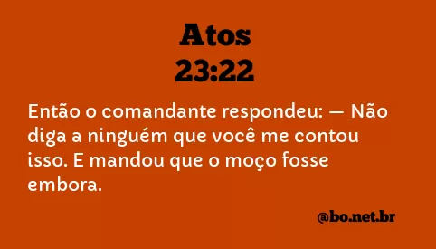 Atos 23:22 NTLH